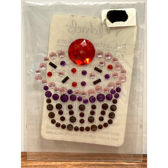 Cupcake Rhinestone Stickers Sweet Party jewel bling gems embellishment 203953 - Picture 1 of 3